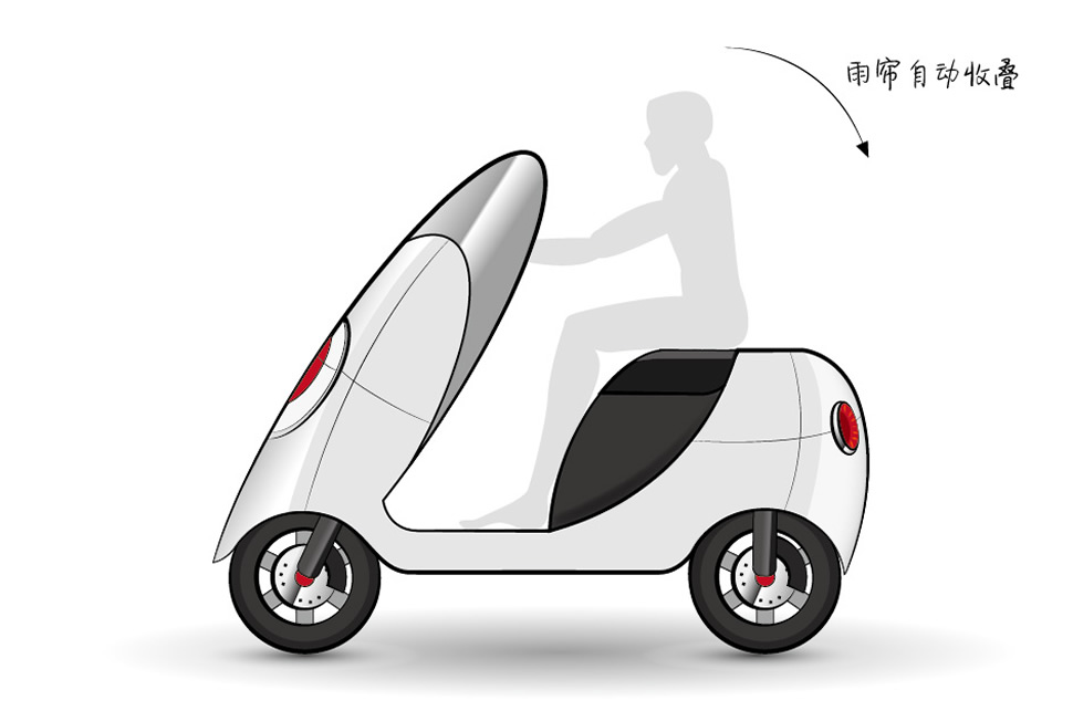 防雨電行車